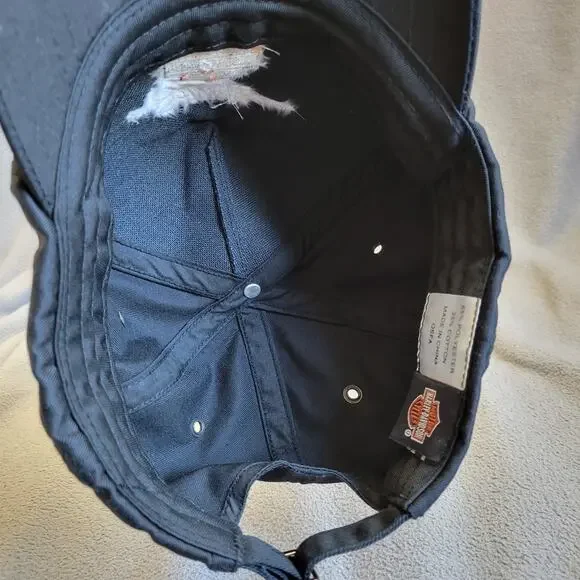 HARLEY DAVIDSON Hat Cap Black Sturgis SD Script Logo Adjustable Breathable Buckl - Picture 6 of 7